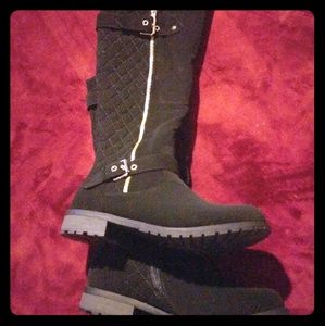 Knee high flat boots